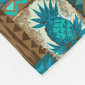 Pomaika’i Tiki Hawaiian  Tapa Fleece Deken (Hoek)