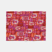 Pomaika’i Tiki Hawaiian  Tapa Fleece Deken (Voorkant (Horizontaal))