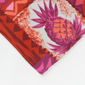 Pomaika’i Tiki Hawaiian  Tapa Fleece Deken (Hoek)