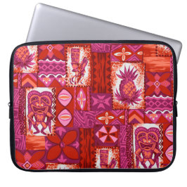 Pomaika’i Tiki Hawaiian Tapa Laptop Sleeve