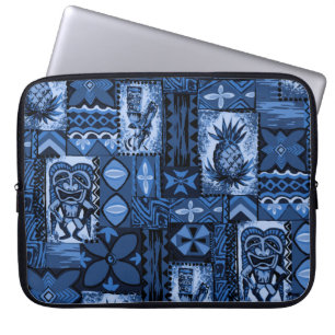Pomaika’i Tiki Hawaiian  Tapa Laptop Sleeve