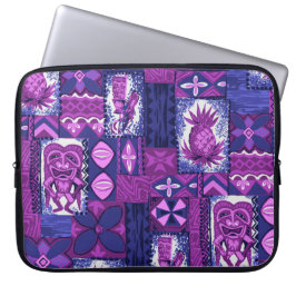 Pomaika’i Tiki Hawaiian Tapa Laptop Sleeve
