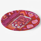 Pomaika’i Tiki Hawaiian Tapa Papieren Bordje (Gekanteld)