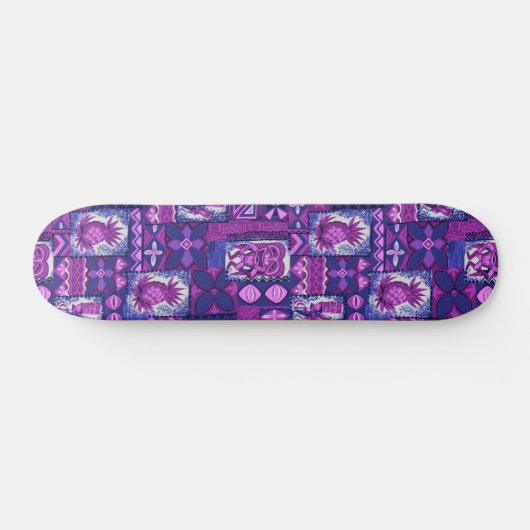 Pomaika’i Tiki Hawaiian Tapa Persoonlijk Skateboard (Horizontaal)