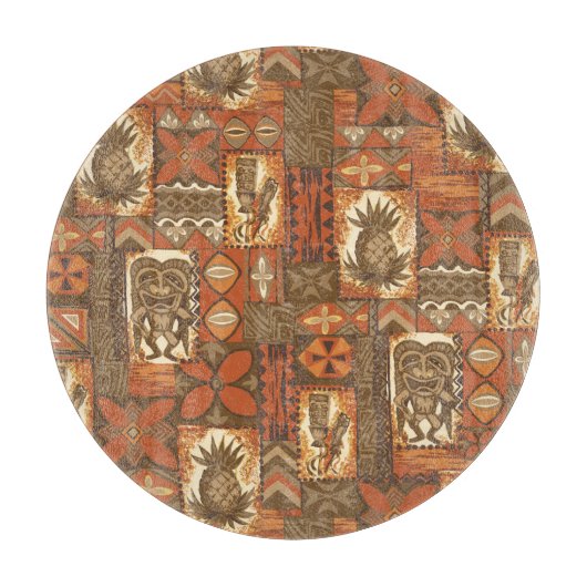 Pomaika’i Tiki Hawaiian  Tapa Snijplank (Voorkant)