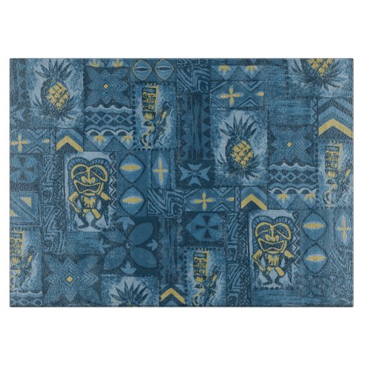 Pomaika’i Tiki Hawaiian  Tapa Snijplank (Voorkant)