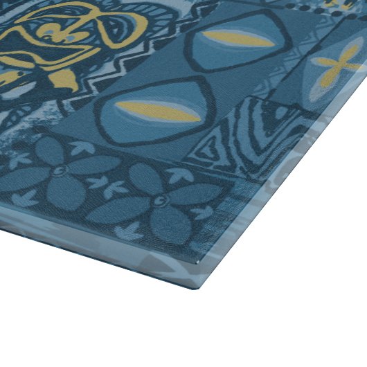 Pomaika’i Tiki Hawaiian Tapa Snijplank (Hoek)