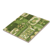 Pomaika’i Tiki Hawaiian  Tapa Tegeltje (Zijkant)