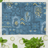 Pomaika’i Tiki Hawaiian  Tapa Theedoek (Gevouwen)