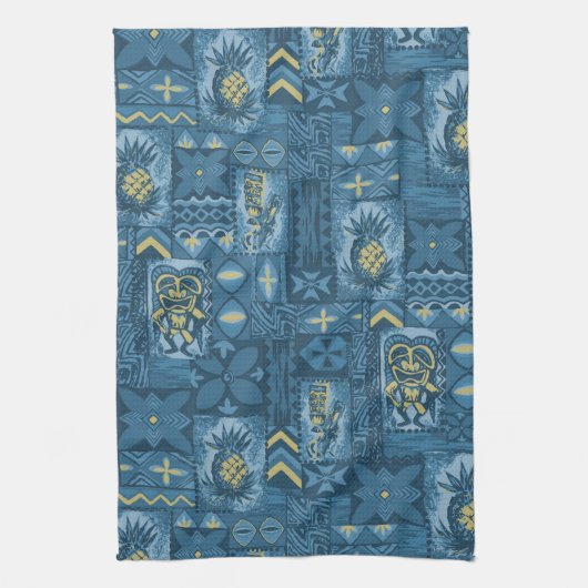 Pomaika’i Tiki Hawaiian  Tapa Theedoek (Verticaal)