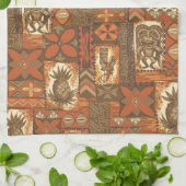 Pomaika’i Tiki Hawaiian  Tapa Theedoek (Gevouwen)