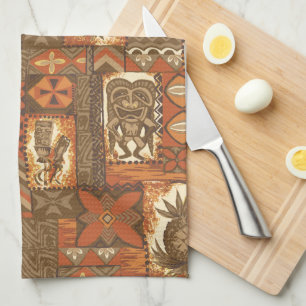 Pomaika’i Tiki Hawaiian  Tapa Theedoek