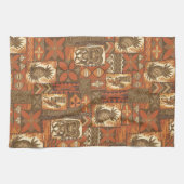 Pomaika’i Tiki Hawaiian  Tapa Theedoek (Horizontaal)