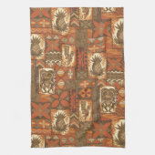 Pomaika’i Tiki Hawaiian  Tapa Theedoek (Verticaal)