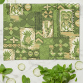 Pomaika’i Tiki Hawaiian  Tapa Theedoek (Gevouwen)