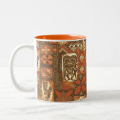 Pomaika’i Tiki Hawaiian  Tapa Tweekleurige Koffiemok (Links)