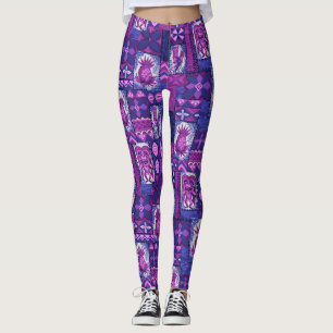 Pomaika’i Tiki Hawaiian tropische tapa Leggings