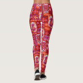 Pomaika’i Tiki Hawaiian  tropische tapa Leggings (Achterkant)