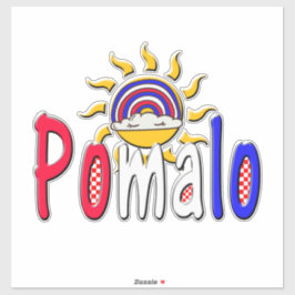 Pomalo – Croatian Relaxation with Sun & Rainbow Sticker