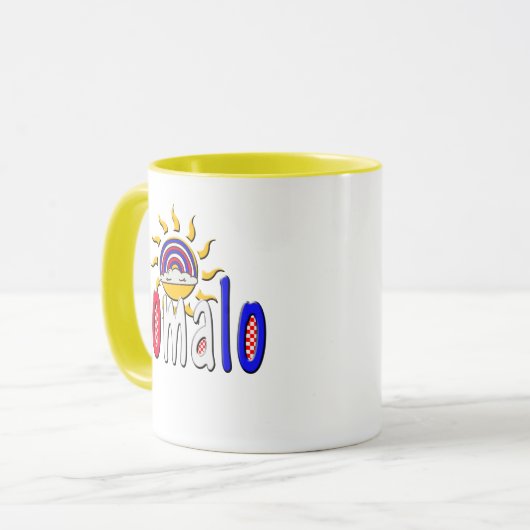 Pomalo – Kroatische ontspanning met zon en regenbo Mok (Voorkant links)