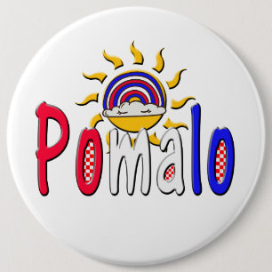 Pomalo – Kroatische ontspanning met zon en regenbo Ronde Button 6,0 Cm