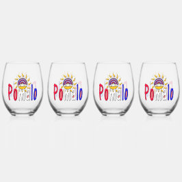 Pomalo – Kroatische ontspanning met zon en regenbo Wijnglas Zonder Voet