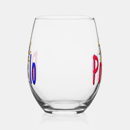 Pomalo – Kroatische ontspanning met zon en regenbo Wijnglas Zonder Voet (Rechts)