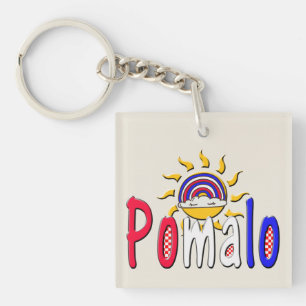 Pomalo – Kroatische Ontspanning met Zon & Regenboo Sleutelhanger
