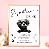 Pomapoo Hond Trouwhandtekening Drink Teken Poster