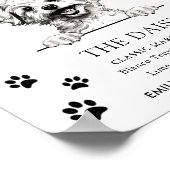 Pomapoo-hondenbruiloft Signature-drankteken Poster (Hoek)