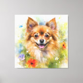 Pomchi Floral Waterverf Canvas Afdruk (Voorkant)