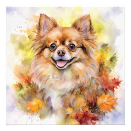 Pomchi Herfst Waterverf Foto Afdruk