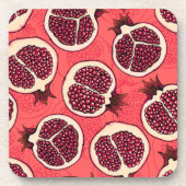 Pomegranaat 2 bier onderzetter (Voorkant)