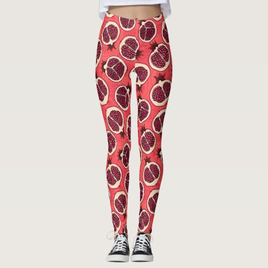 Pomegranaat 2 leggings (Voorkant)