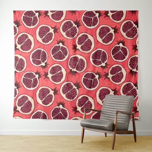 Pomegranaat 2 wandkleed (In Situ (horizontaal))