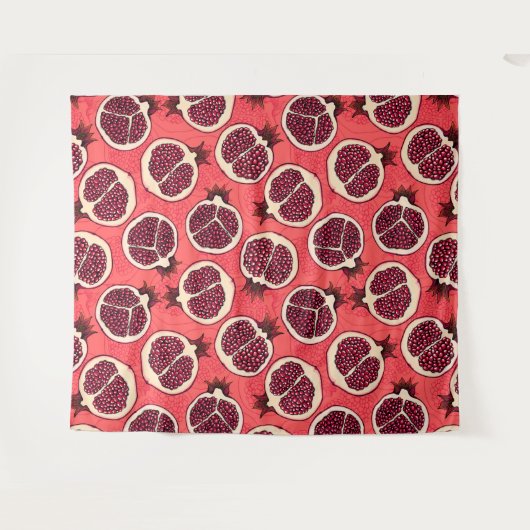 Pomegranaat 2 wandkleed (Voorkant (horizontaal))