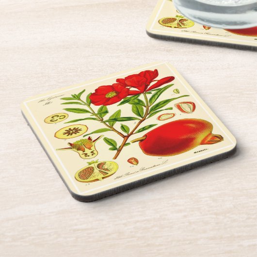 Pomegranaat Bier Onderzetter (Linkerzijde)