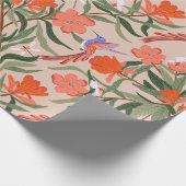 Pomegranaat bloei met insecten en bibliothecatten cadeaupapier (Hoek)