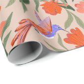 Pomegranaat bloei met insecten en bibliothecatten cadeaupapier (Rol Hoek)