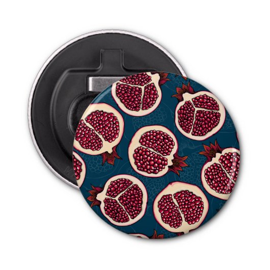 Pomegranaat Button Flesopener (Voorkant)