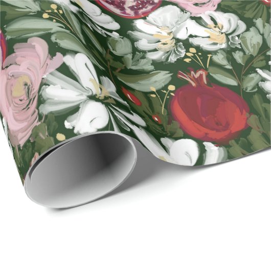 Pomegranaat Cadeaupapier (Rol Hoek)