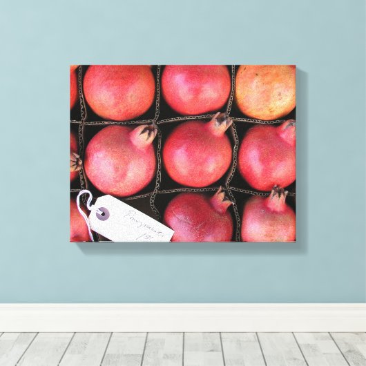 Pomegranaat Canvas Afdruk (Insitu (Houten vloer))