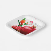 Pomegranaat en splaatstgenoemd. Waterverf illustra Papieren Bordje (Gebogen)
