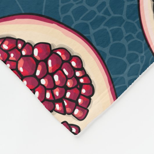 Pomegranaat Fleece Deken (Hoek)