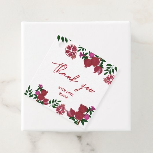 Pomegranaat Fruite Birthday Gift Bedankjes Labels (In situ)