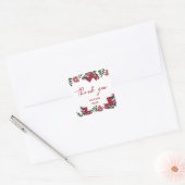 Pomegranaat Fruite Birthday Gift Vierkante Sticker (Envelop)