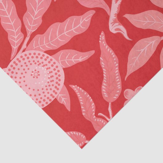 Pomegranaat in kerstrood tissuepapier (Detail)