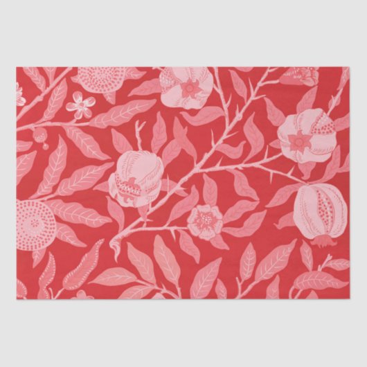 Pomegranaat in kerstrood tissuepapier (Voorkant)