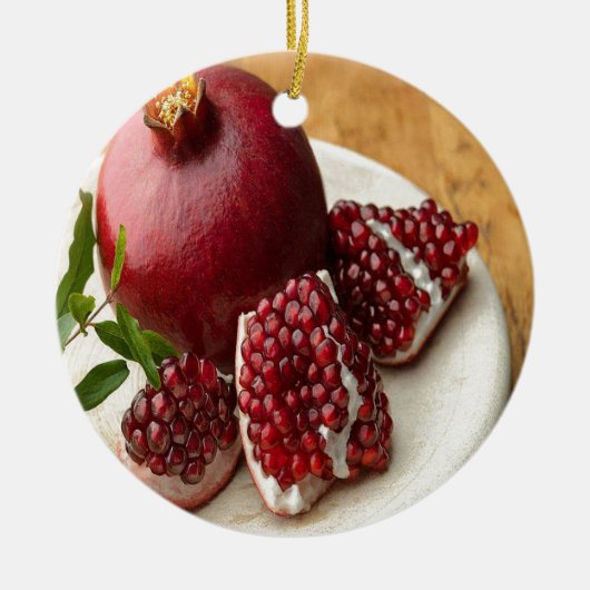 Pomegranaat Keramisch Ornament (Voorkant)