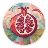 Pomegranaat Keramische Knop (Voorkant)